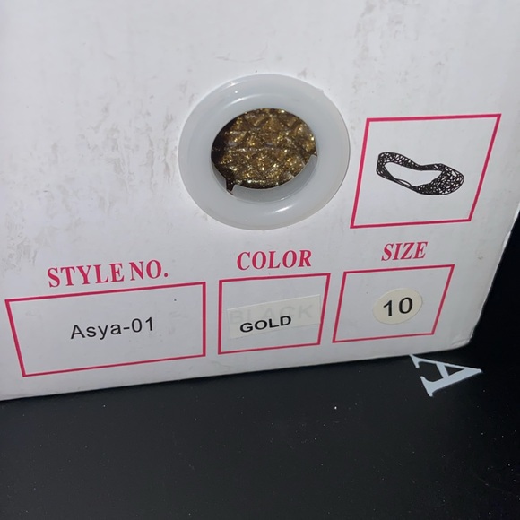 Nature Breeze Asya gold glitter size 9 NIB - Picture 4 of 11